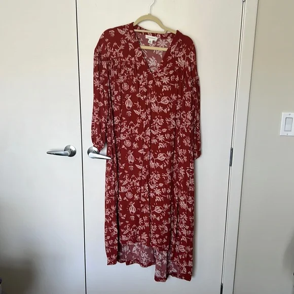 fitted summer midi dress Red Halter Midi Casual Summer Dress with Pockets Winterberry Red / XSmall